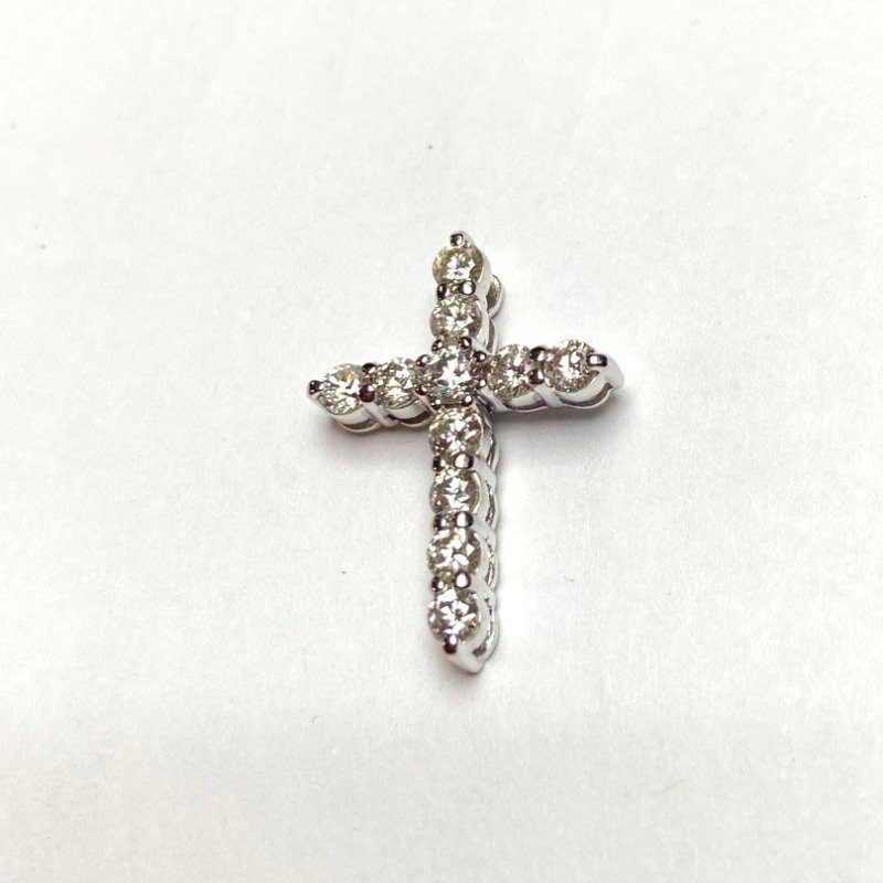 UB7664-6PW3 - 14K White Gold Cross Pendant