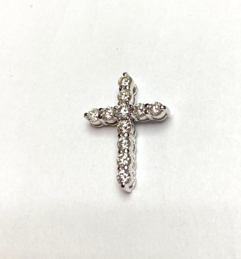 UB7664-6PW3 - 14K White Gold Cross Pendant