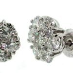 UB7713-2EW - 14K White Gold Stud Earrings