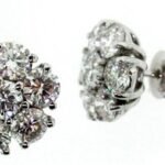 UB7713-4EW - 14K White Gold Stud Earrings