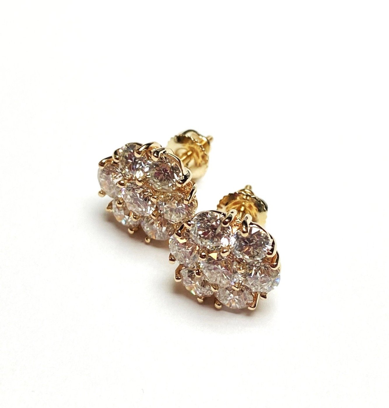 UB7713-4EY - 14K White Gold Stud Earrings