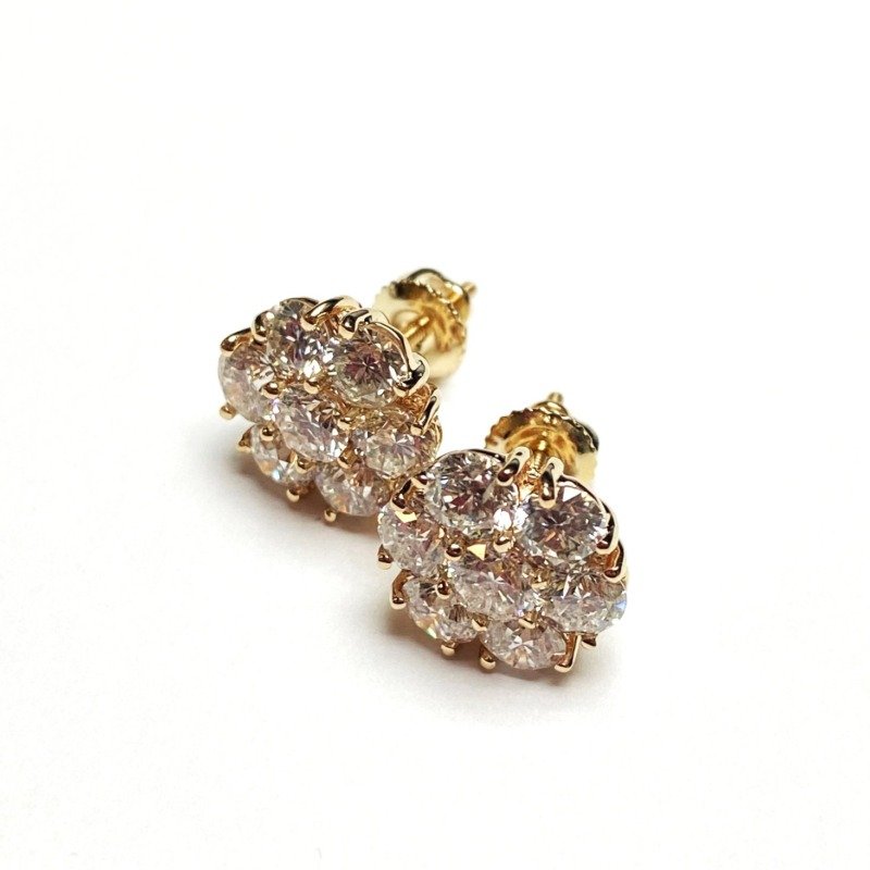 UB7713-4EY - 14K White Gold Stud Earrings