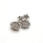 UB7713-8EW - 14K White Gold Stud Earrings