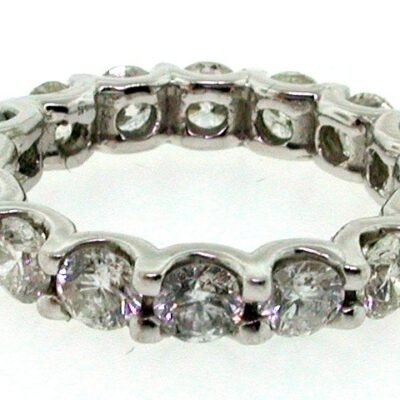 UB7714-3ETW - 14K White Gold Anniversary Ring