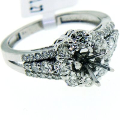 UB7735SMW-1 - 14K White Gold Semi Mount Ring