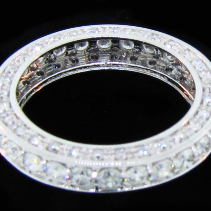 UB7762ETW - 14K White Gold Anniversary Ring