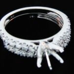 UB7766SMW53 - 14K White Gold Semi Mount Ring