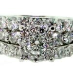 14K White Gold Cluster Ring