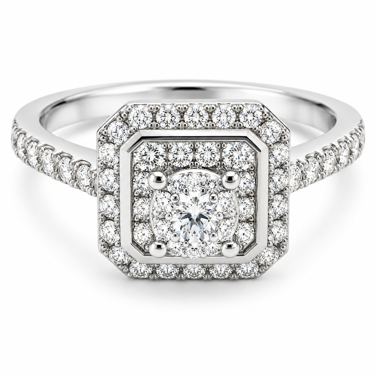 UB7887LSWBH -White Gold Engagement Ring