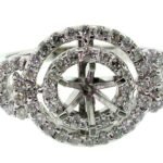 UB7922SMW - 14K White Gold Semi Mount Ring