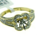 UB7935SMY - 14K  Semi Mount Ring