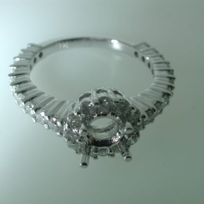 UB7951SMW - 14K White Gold Semi Mount Ring