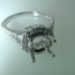 UB7952SMW - 14K White Gold Semi Mount Ring