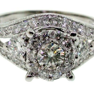 UB7981W/BH - 10K White Gold Engagement Ring