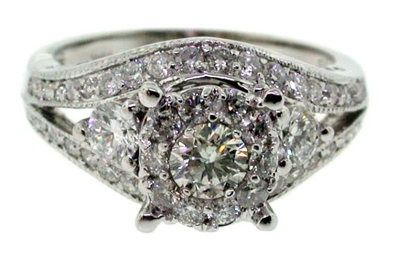 UB7981W/BH - 10K White Gold Engagement Ring