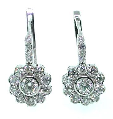 UB7985EW - 14K White Gold Earrings