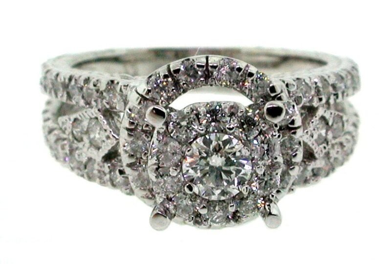 UB8001LSW-2 - 14K White Gold Engagement Ring