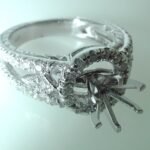 UB8001SMW - 14K White Gold Semi Mount Ring
