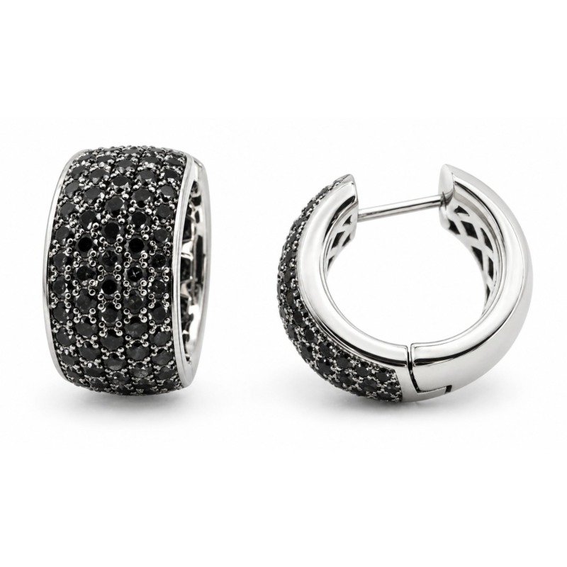 UB8012EW - 14K White Gold Huggies Earring