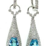 UB8028EW - 14K White Gold Dangle Earrings