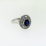 UB8087FWDSA - 14K White Gold Sapphire Fashion Ring