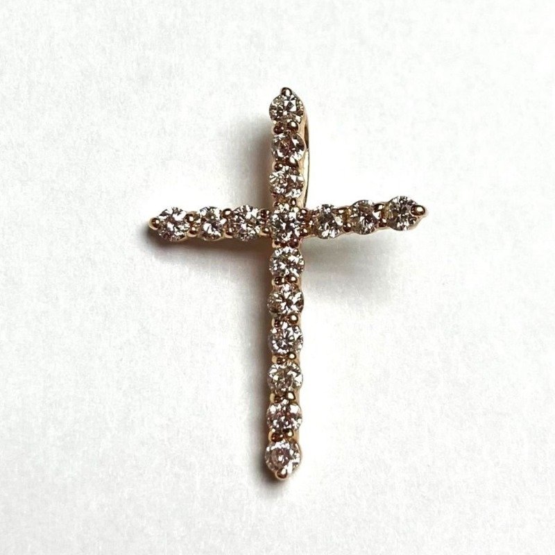 UB8089P14Y23 - 14K White Gold Cross Pendant