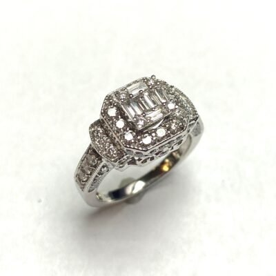 UB8105LSW - 14K White Gold Engagement Ring