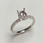 UB8112SM-OVW -  White Gold Semi Mount Ring