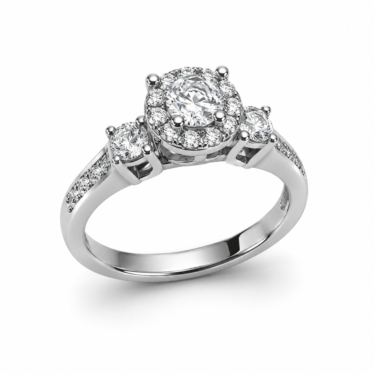 UB8139LSWBH -  White Gold Engagement Ring