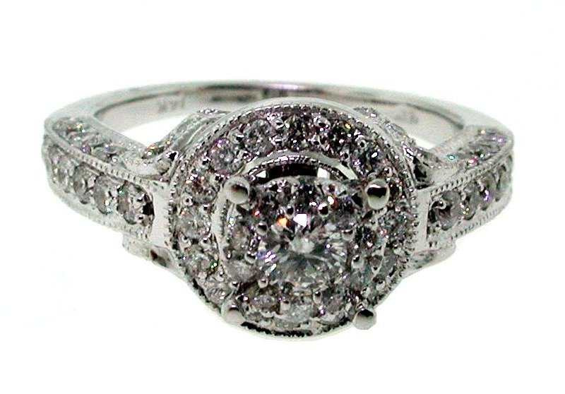 UB8162LSW - 14K White Gold Engagement Ring