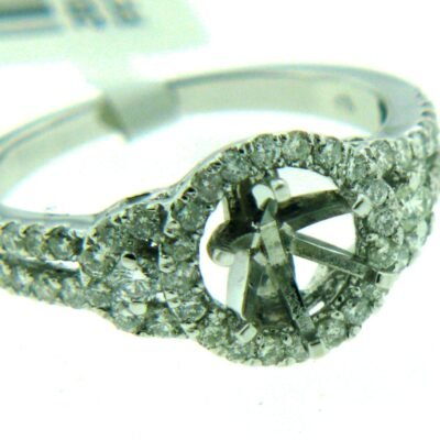 UB8167SMW - 14K White Gold Semi Mount Ring