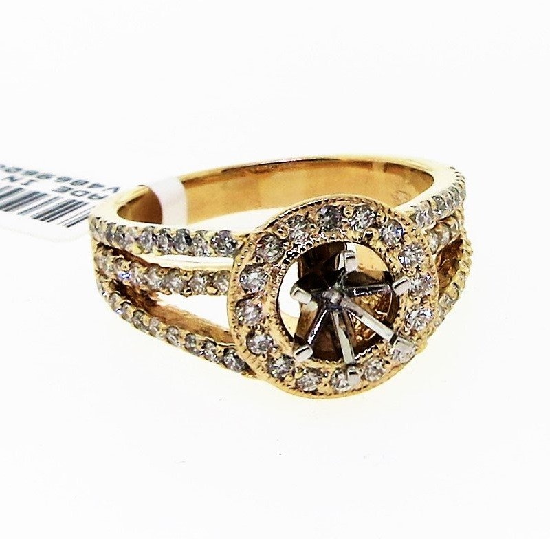 UB8170SMY -  Yellow Gold Semi Mount Ring