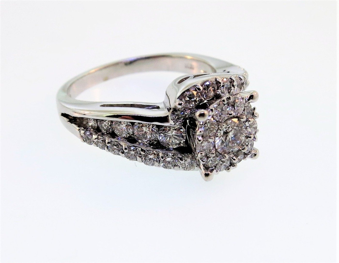 UB8180LSWBH -  White Gold Semi Mount Ring