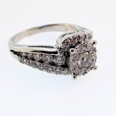 UB8180LSWBH -  White Gold Semi Mount Ring