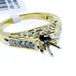 UB8198SMY - 14K White Gold Semi Mount Ring