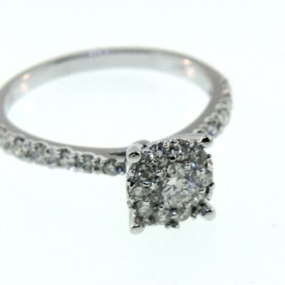 UB8229SMW - 14K White Gold Semi Mount Ring