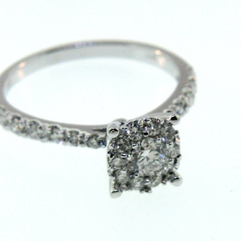 UB8229SMW - 14K White Gold Semi Mount Ring