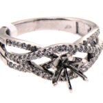 UB8252SMW -  White Gold Semi Mount Ring