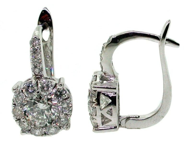 UB8322-3EW2 - 14K White Gold Huggies Earring