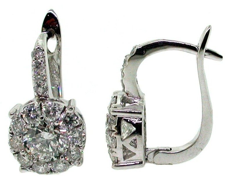 UB8322-3EW2 - 14K White Gold Huggies Earring