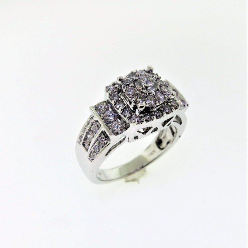 UB8337LSWBH53 - 14K White Gold Engagement Ring