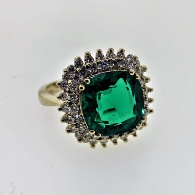 UB8444FYJEM - 14K Yellow Gold Colored Stone Ring