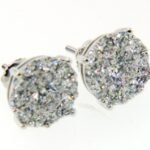 UB8471EW53 - 14K White Gold Stud Earrings