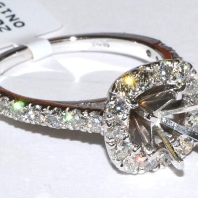 UB8592SMW53 - 14K White Gold Semi Mount Ring