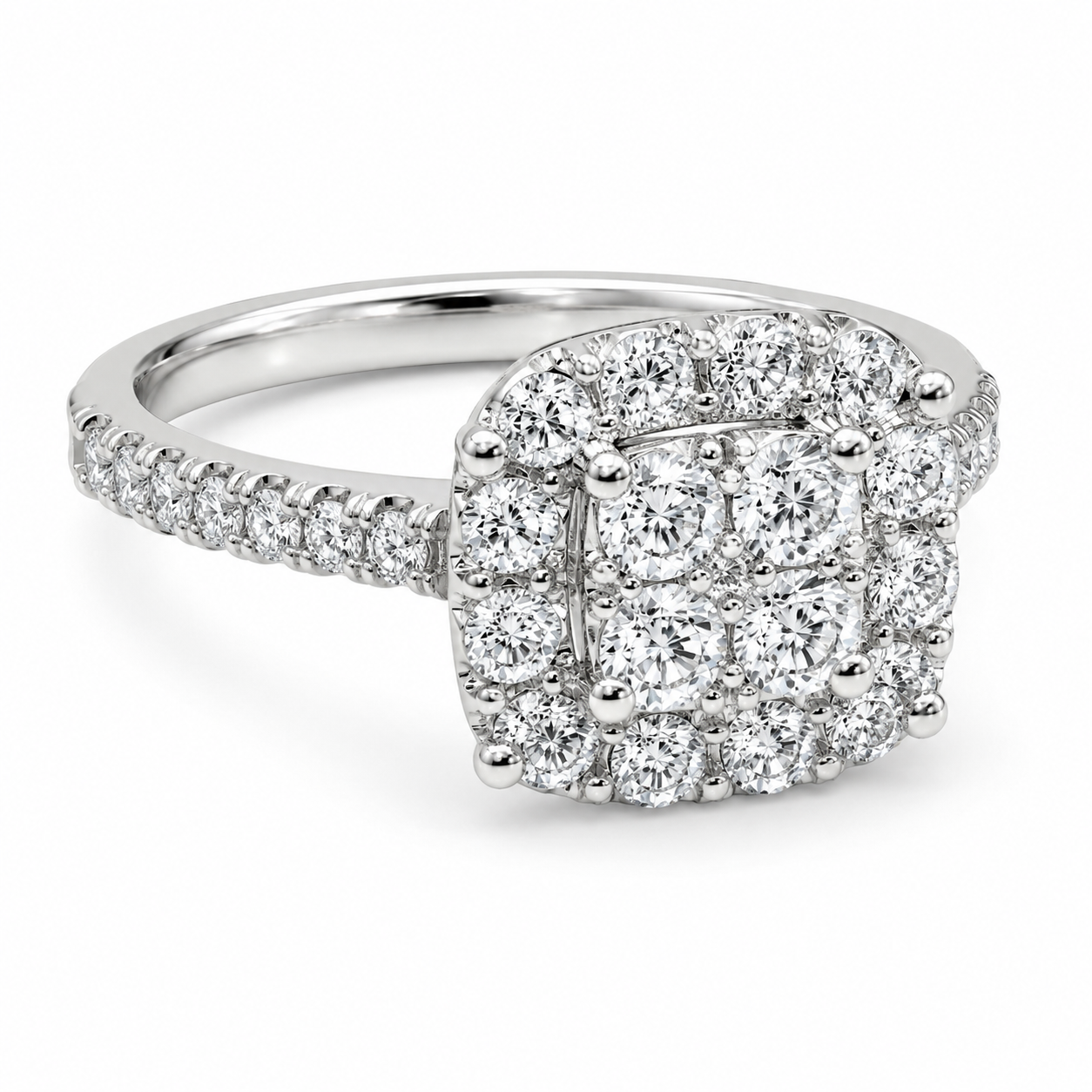 UB8651LSWBH -White Gold Engagement Ring
