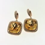 UB8680EPCT - 18K Rose Gold Dangle Earrings