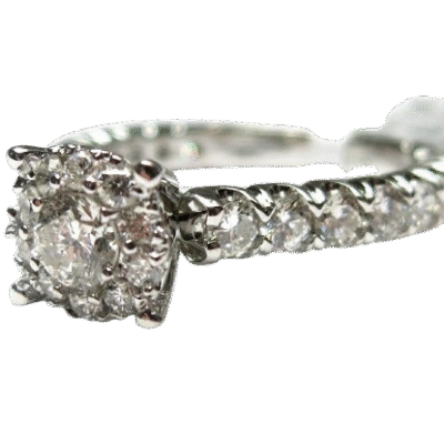 UB8691LSWBH53 - 14K White Gold Engagement Ring