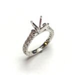 UB8691SMKW - 14K White Gold Semi Mount Ring