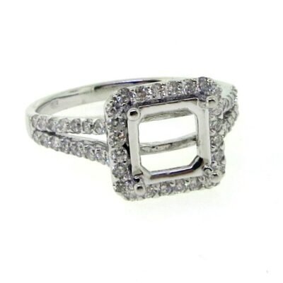 UB8759SMW - 14K White Gold Semi Mount Ring