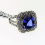 UB8766FWTA - 14K White Gold Colored Stone Ring